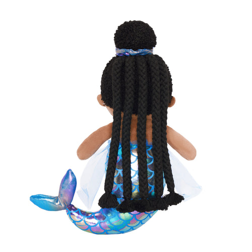 iFrodoll Personalized Deep Skin Tone Fantasy Mermaid Plush Baby Girl Doll