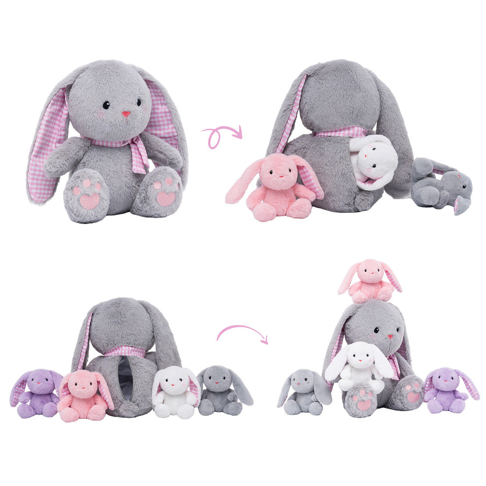 Plush Stuffed Animal Family Toy Set Mommy with Babies - 11 Themes