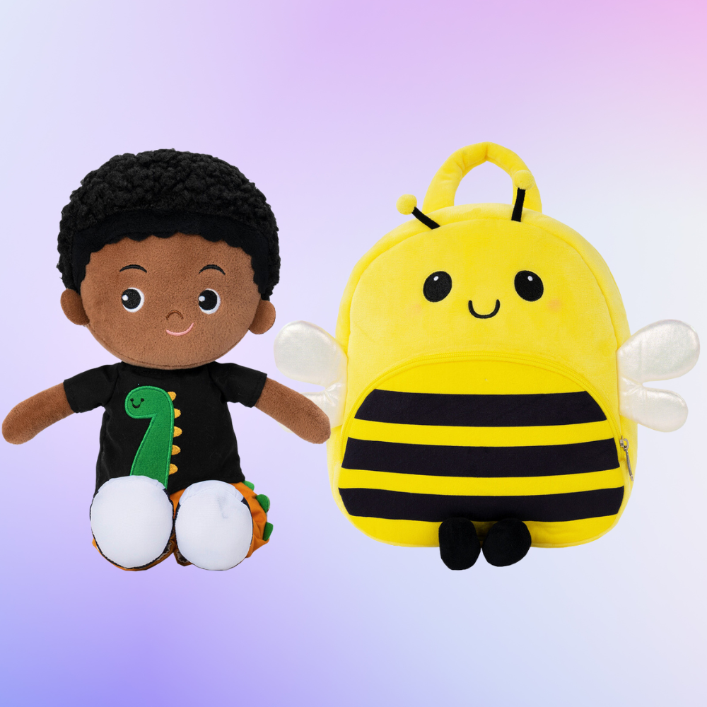 iFrodoll Personalized Animal Yellow Bee Plush Backpack