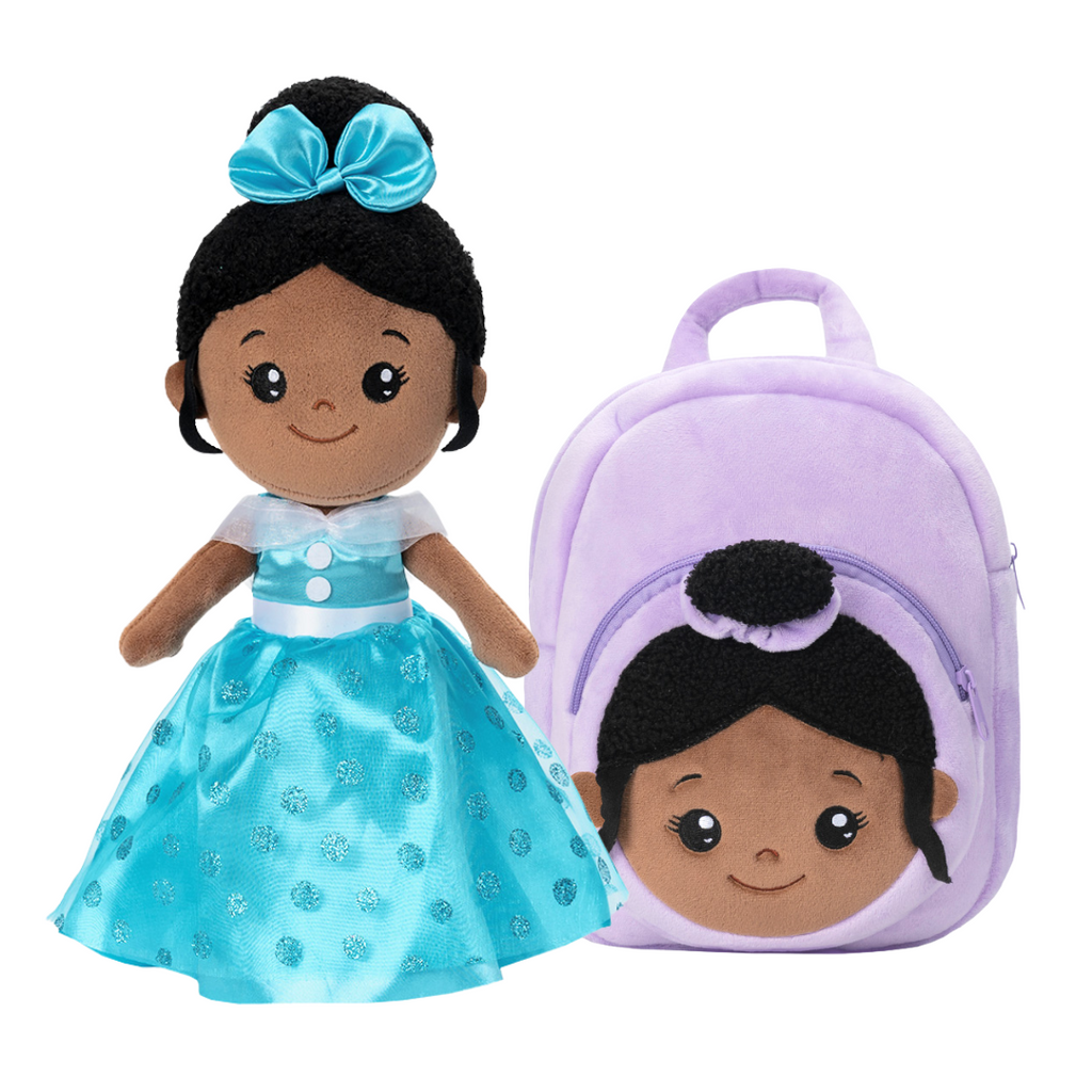 iFrodoll Personalized Deep Skin Tone Plush Doll & Backpack Giftset (Buy 2 Get 15% Off Code VIPONLY)