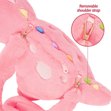 Load image into Gallery viewer, Pink T Rex Dinosaur Plush Toy with Babies, with Crossbody Strap