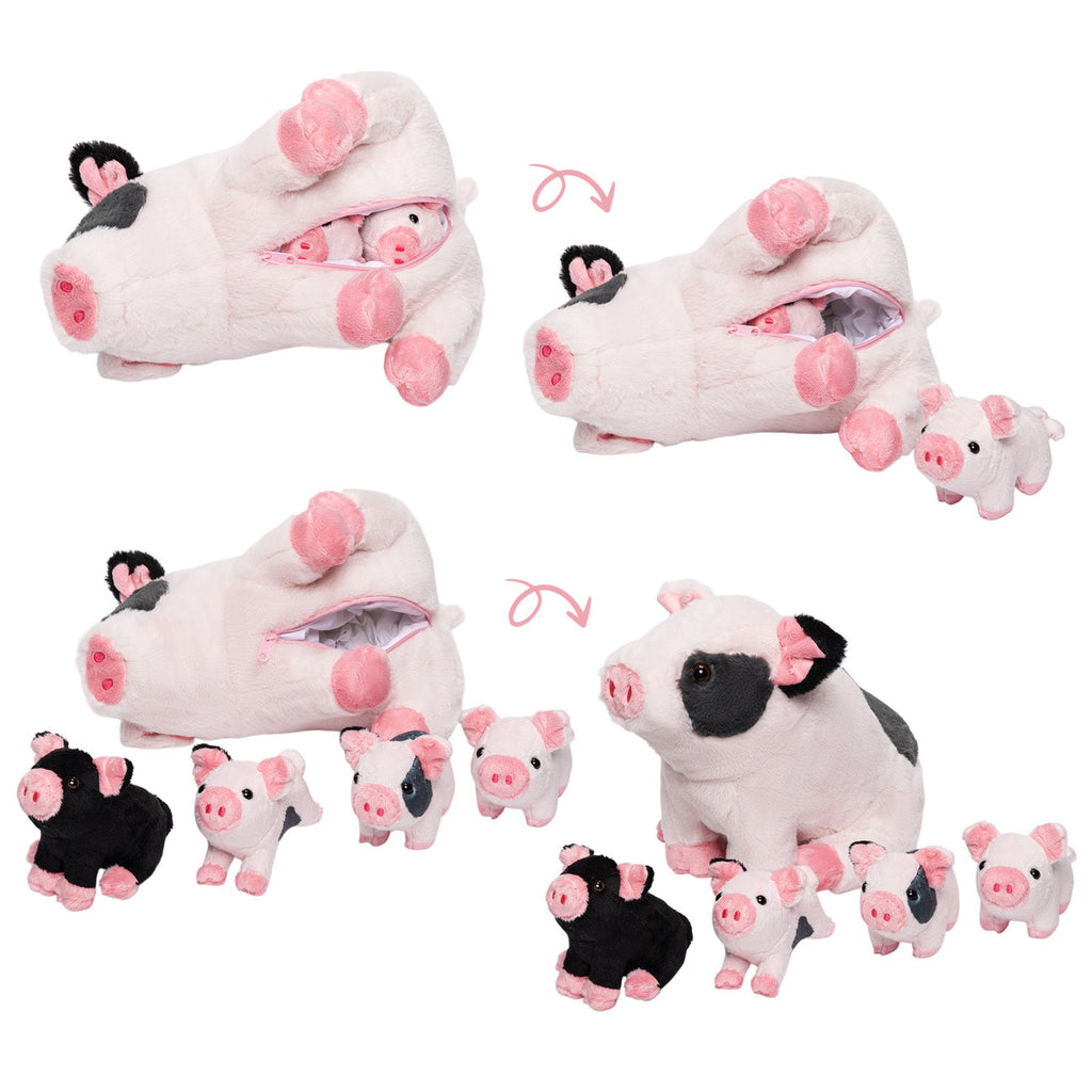 Plush Stuffed Animal Family Toy Set Mommy with Babies - 11 Themes