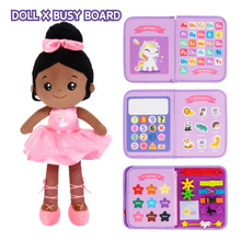 Load image into Gallery viewer, iFrodoll Personalized Doll and Unicorn Busy Board