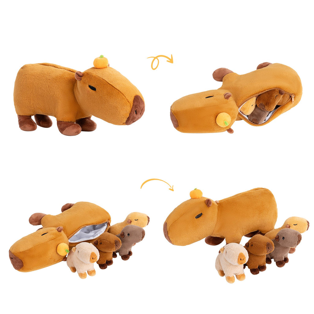 Plush Stuffed Animal Family Toy Set Mommy with Babies - 11 Themes