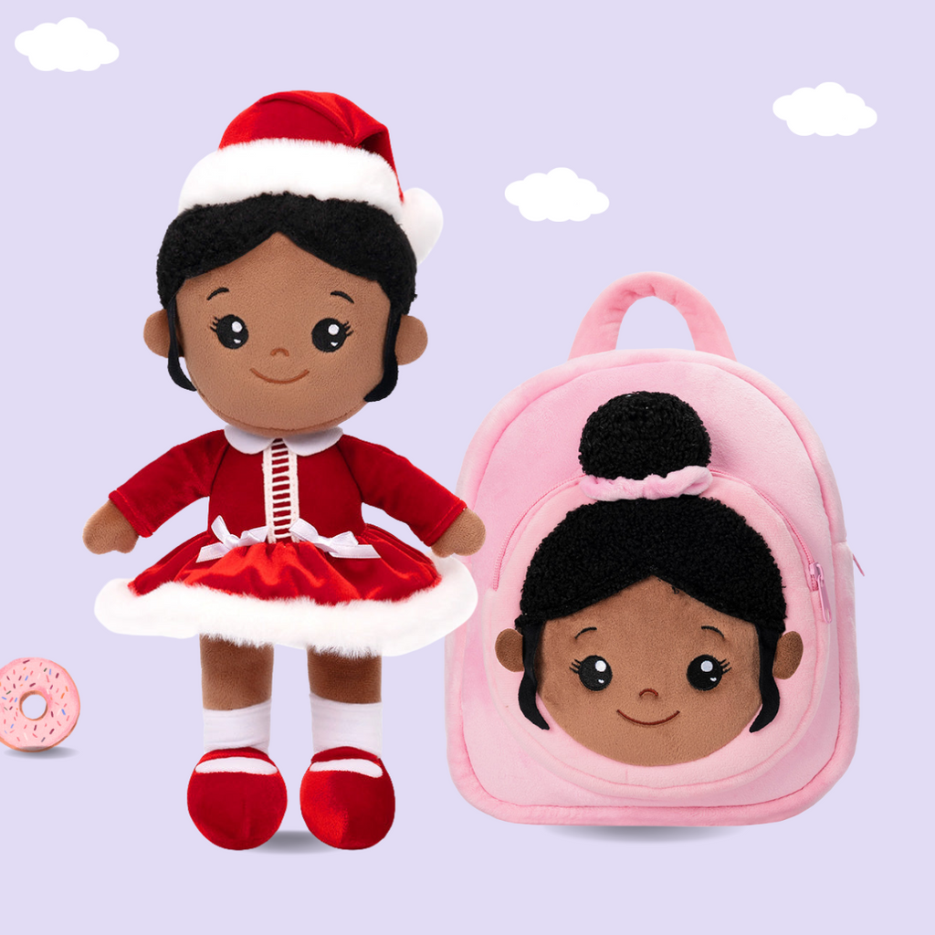 [🎄Christmas Sale] iFrodoll Personalized Plush Girl Doll and Backpack Gift Set for Kids