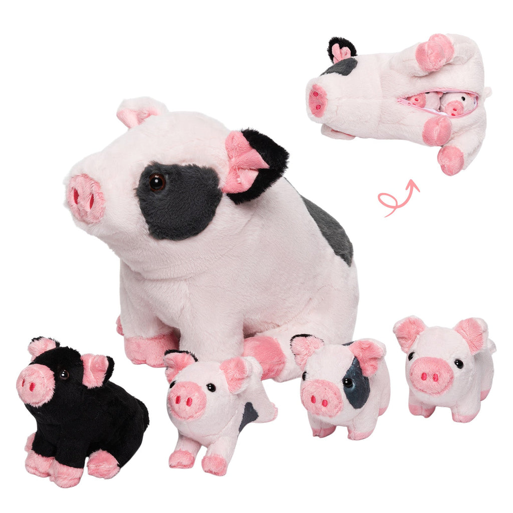 Plush Stuffed Animal Family Toy Set Mommy with Babies - 11 Themes