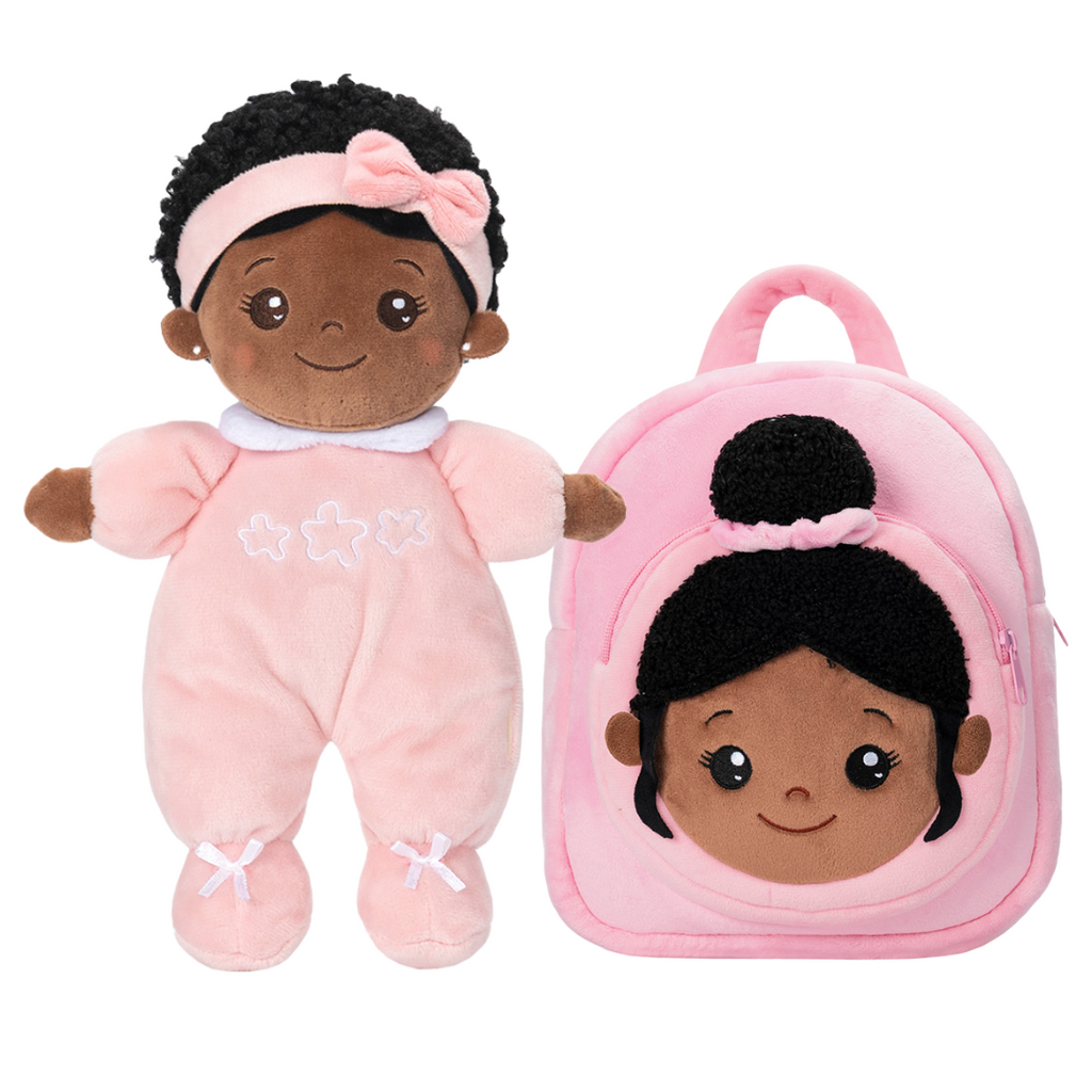 iFrodoll Personalized Deep Skin Tone Plush Doll & Backpack Giftset (Buy 2 Get 15% Off Code VIPONLY)