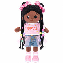Load image into Gallery viewer, Hair Styling Plush Doll Kit – Dark Skin Tone with Colorful Beads