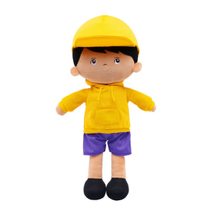 iFrodoll Personalized Brown Skin Tone Plush Boy Doll