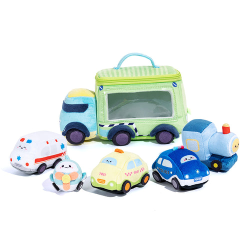 iFrodoll Personalized Baby's First Cars Story Plush Playset Sound Toy Gift Set