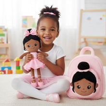 Load image into Gallery viewer, iFrodoll Personalized Deep Skin Tone Plush Doll &amp; Backpack Giftset (Buy 2 Get 15% Off Code VIPONLY)