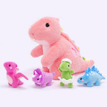 Load image into Gallery viewer, Dinosaur Family Plush Toy With 4 Baby Dinosaurs ,Can Be Used As A Crossbody Bag