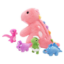 Load image into Gallery viewer, Dinosaur Family Plush Toy With 4 Baby Dinosaurs ,Can Be Used As A Crossbody Bag