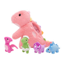 Load image into Gallery viewer, Dinosaur Family Plush Toy With 4 Baby Dinosaurs ,Can Be Used As A Crossbody Bag