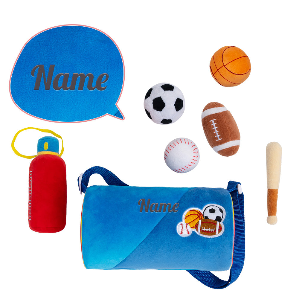 iFrodoll Personalized Baby's First Sports Bag Plush Playset Sound Toys Set