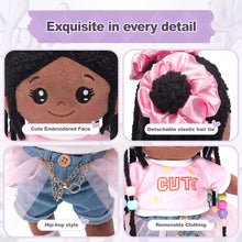 Load image into Gallery viewer, Hair Styling Plush Doll Kit – Dark Skin Tone with Colorful Beads