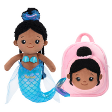 Load image into Gallery viewer, iFrodoll Personalized Deep Skin Tone Plush Doll &amp; Backpack Giftset (Buy 2 Get 15% Off Code VIPONLY)