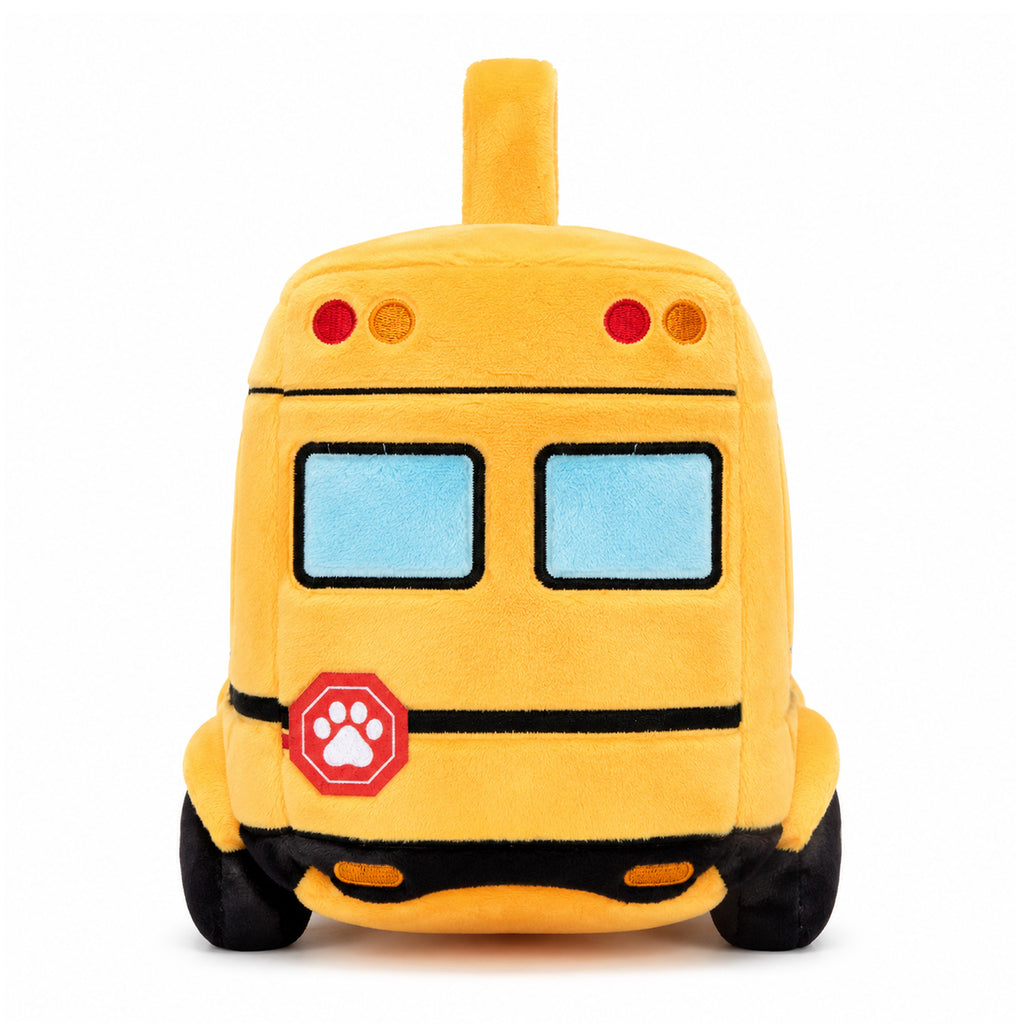 Personalized Plush Puppy School Bus Playset (5-Piece Set)