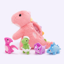 Load image into Gallery viewer, Dinosaur Family Plush Toy With 4 Baby Dinosaurs ,Can Be Used As A Crossbody Bag