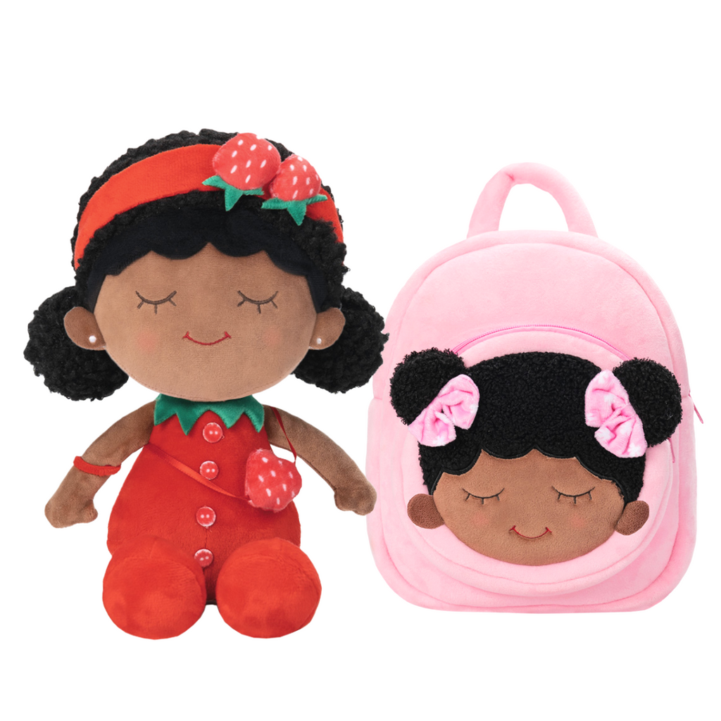 iFrodoll Personalized Deep Skin Tone Plush Doll & Backpack Giftset (Buy 2 Get 15% Off Code VIPONLY)