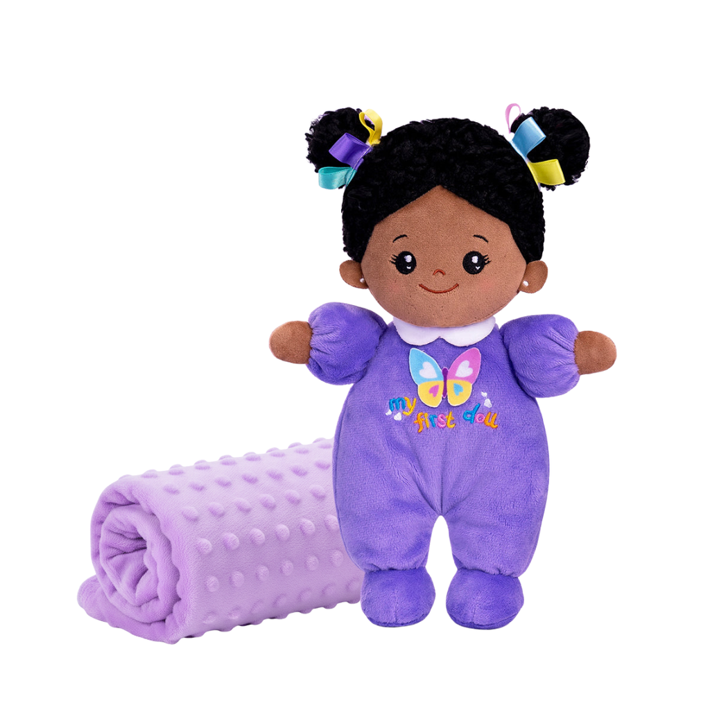 iFrodoll Personalized Doll & Baby Blanket (30"/40"/47") Gift Set