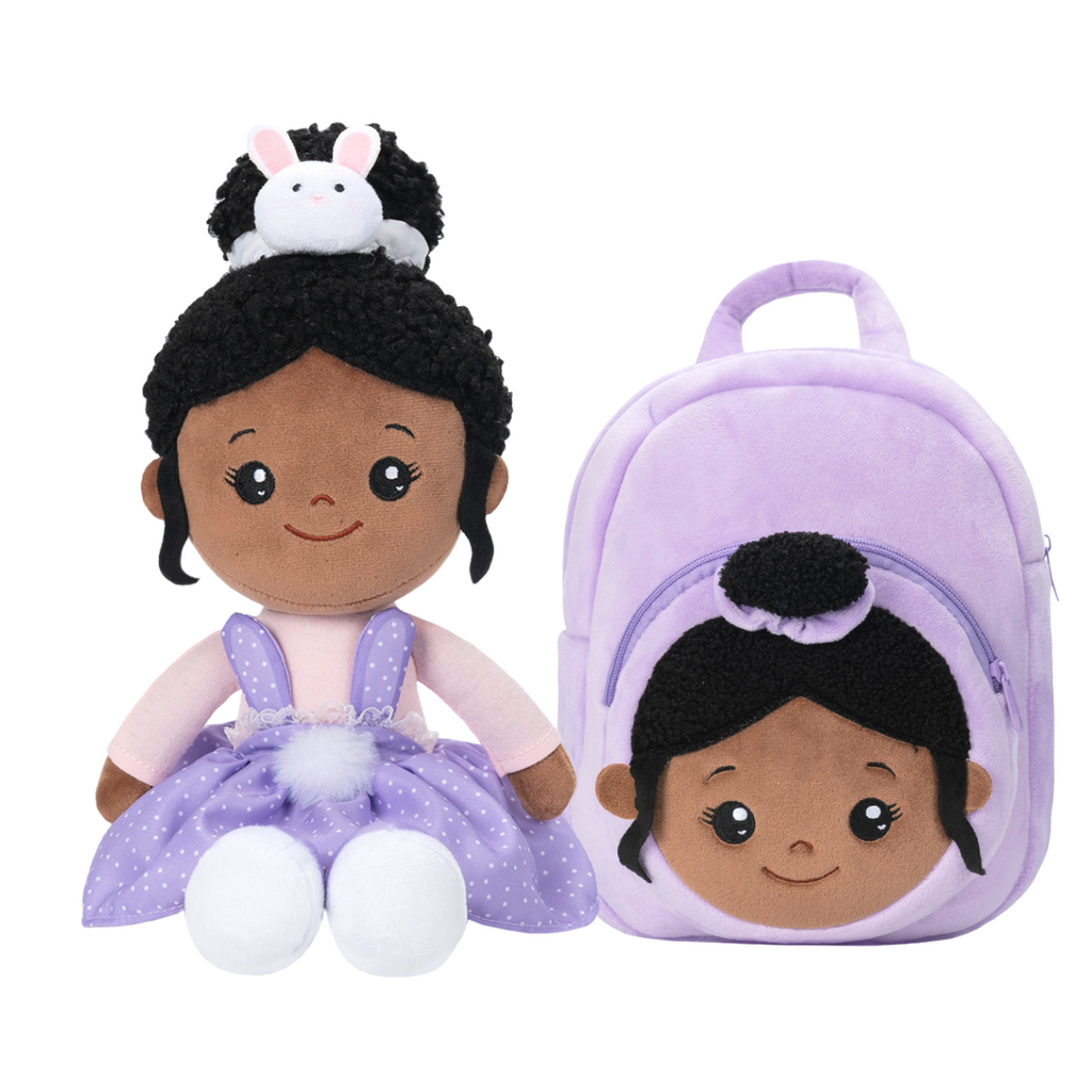 iFrodoll Personalized Deep Skin Tone Plush Doll & Backpack Giftset (Buy 2 Get 15% Off Code VIPONLY)