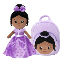Load image into Gallery viewer, iFrodoll Personalized Deep Skin Tone Plush Doll &amp; Backpack Giftset (Buy 2 Get 15% Off Code VIPONLY)