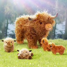 Load image into Gallery viewer, Highland Cattle Stuffed Animal with 4 Babies Inside