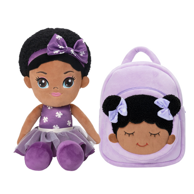 iFrodoll Personalized Deep Skin Tone Plush Doll & Backpack Giftset (Buy 2 Get 15% Off Code VIPONLY)