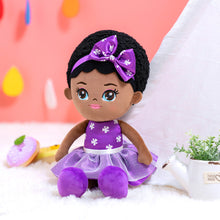 Load image into Gallery viewer, iFrodoll Personalized Deep Skin Tone Plush Dawn Doll &amp; Pink Dora Backpack Gift Set