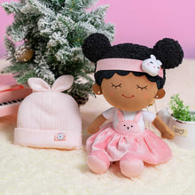 Load image into Gallery viewer, iFrodoll Personalized Deep Skin Tone Plush Doll with Rabbit Outfit