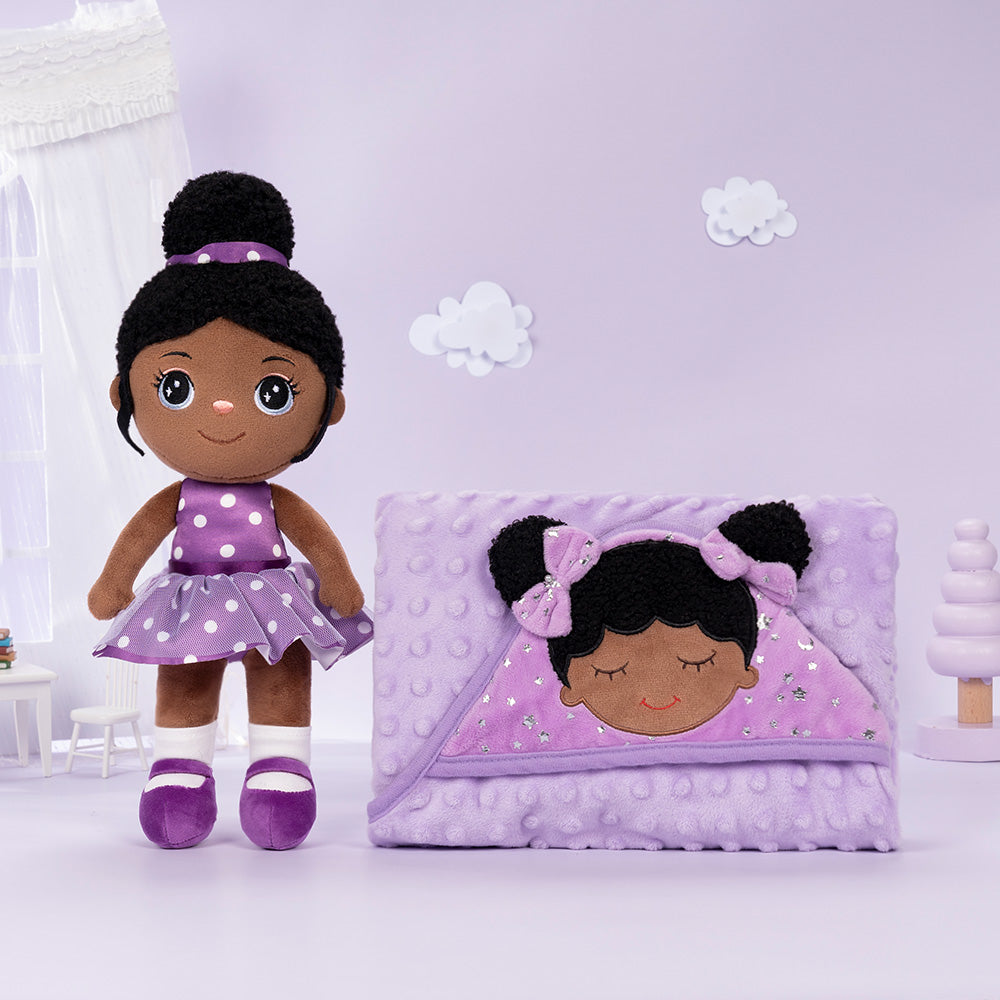 iFrodoll Personalized Deep Skin Tone Plush Doll Nevaeh 1