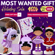 Load image into Gallery viewer, Kid Most Wanted Gift Set (Save 40%)- iFrodoll Personalized Plush Doll x 2, Backpack x1, Washcloth x1
