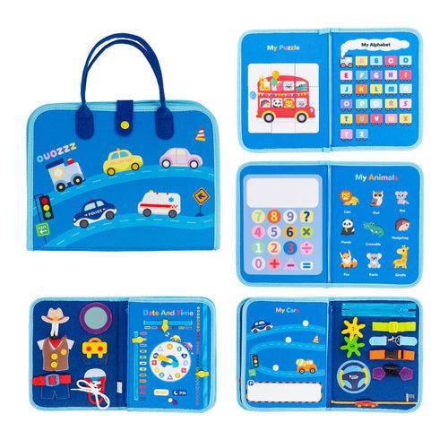 iFrodoll Personalized Toddler Busy Board Plush Montessori Toy for Toddlers