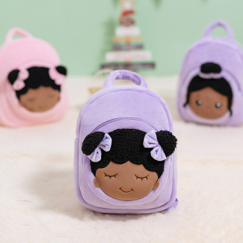 iFrodoll Personalized Deep Skin Tone Plush Dora Doll & Backpack & Washcloth Gift Set
