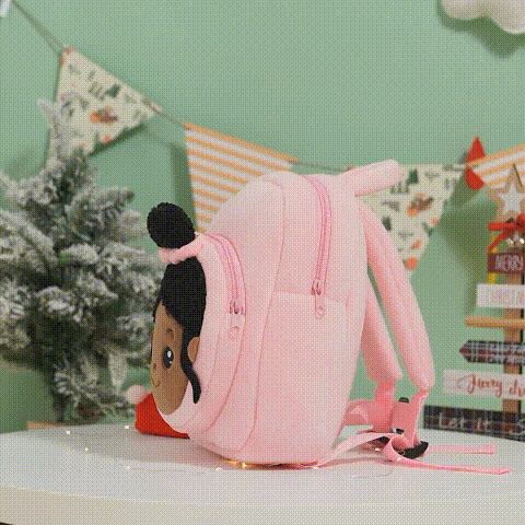 iFrodoll Personalized Deep Skin Tone Plush Backpack for Kids