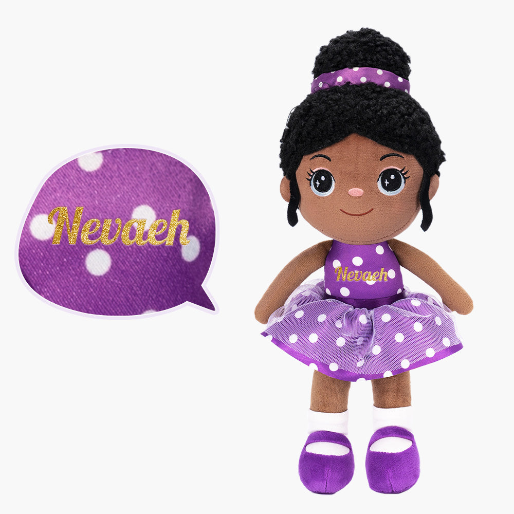 iFrodoll Personalized Deep Skin Tone Plush Doll Nevaeh 1