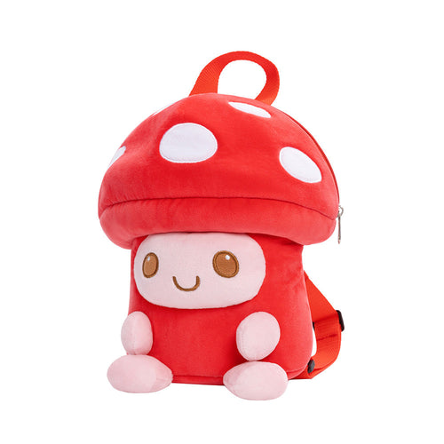 iFrodoll Personalized Red Mushroom Plush Backpack