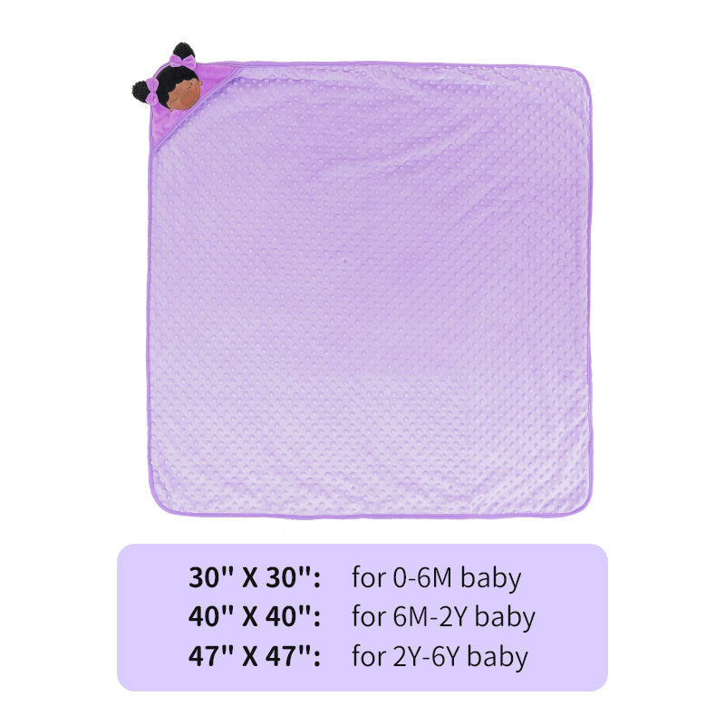 iFrodoll Personalized Ultra-soft and Skin-friendly Baby Blanket(47")&Doll&Backpack Gift Set