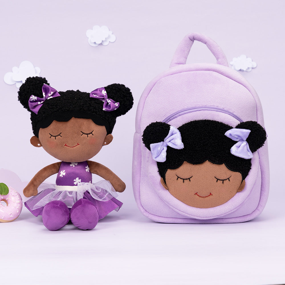 Personalized Plush Girl Doll and Backpack Gift for Kids