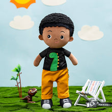 Load image into Gallery viewer, iFrodoll Personalized Deep Skin Tone Plush Cool Boy Doll