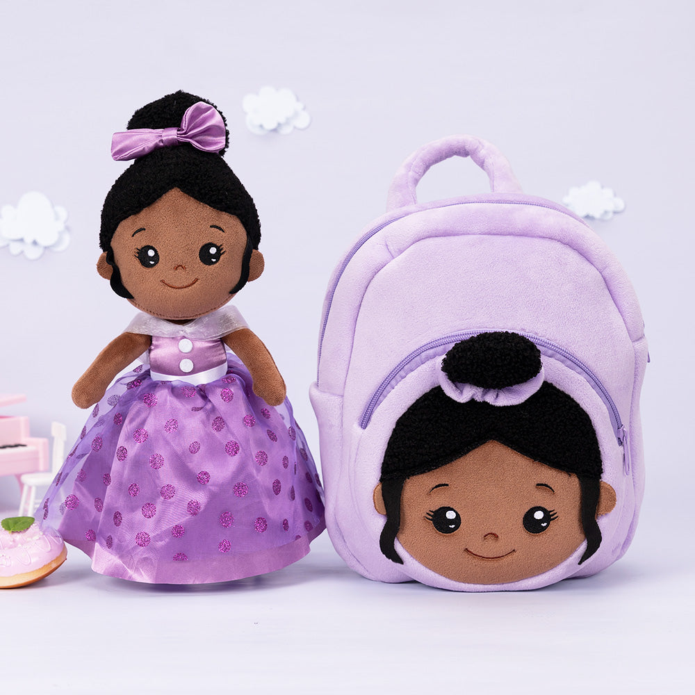 Personalized Plush Girl Doll and Backpack Gift for Kids