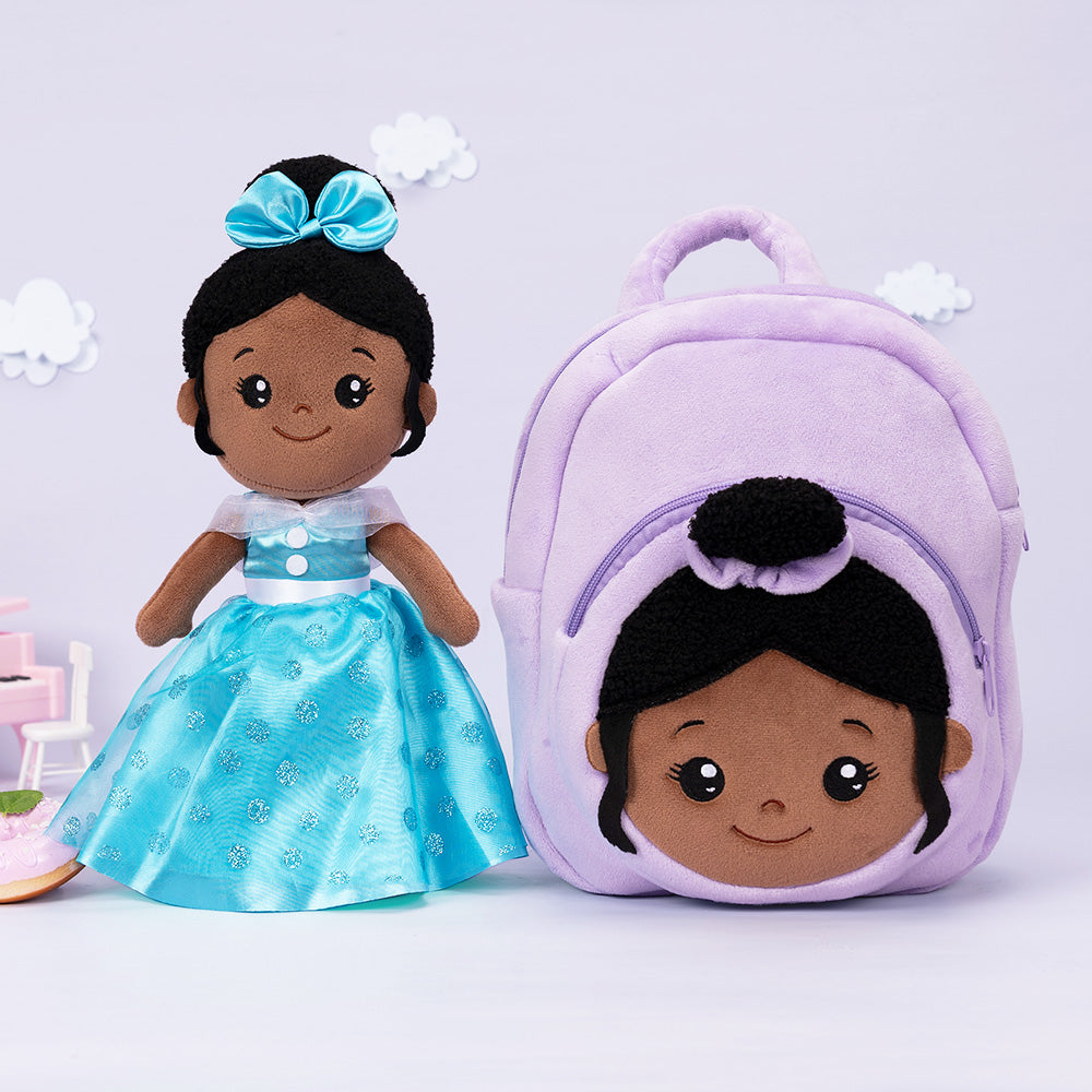 Personalized Plush Girl Doll and Backpack Gift for Kids