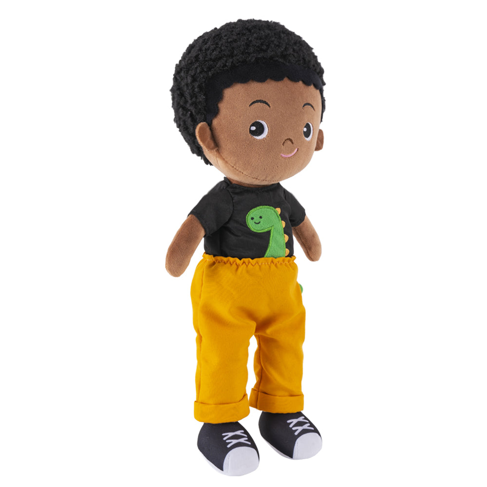 iFrodoll Personalized Deep Skin Tone Plush Cool Boy Doll
