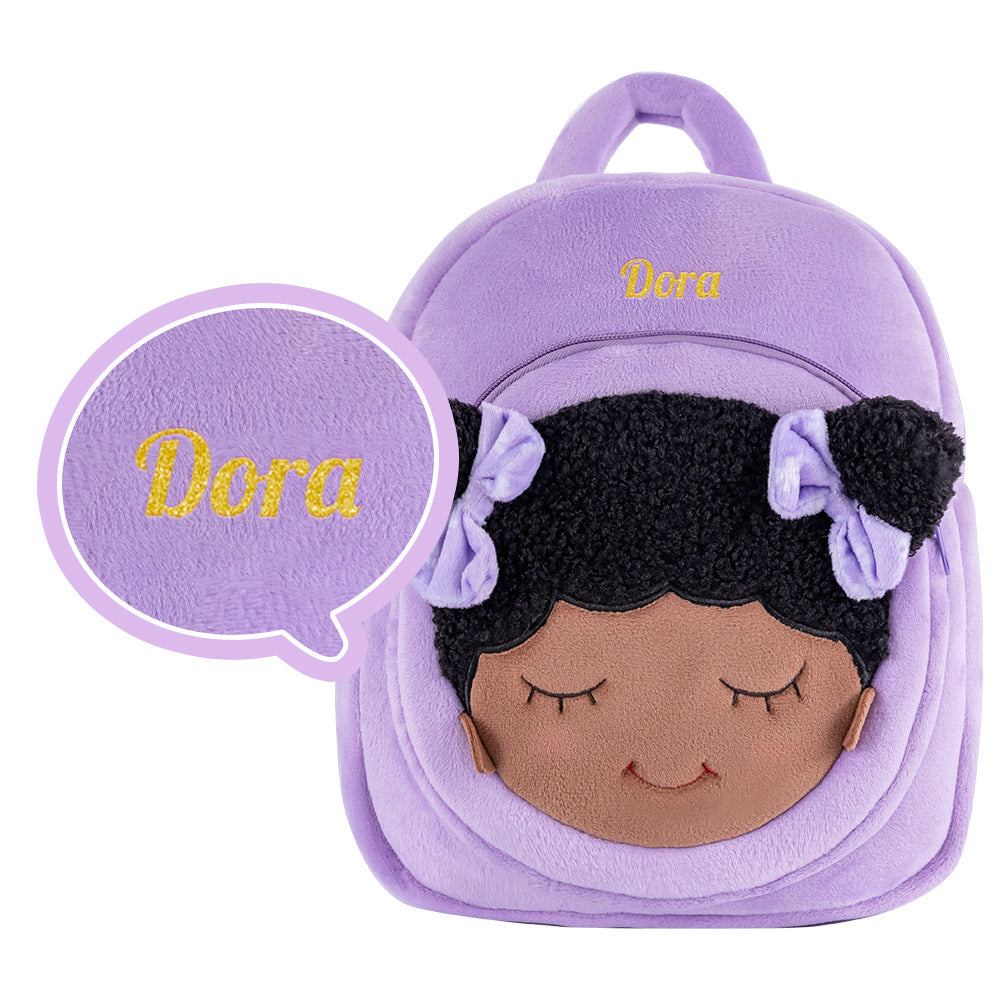 Personalized Plush Girl Doll and Backpack Gift for Kids