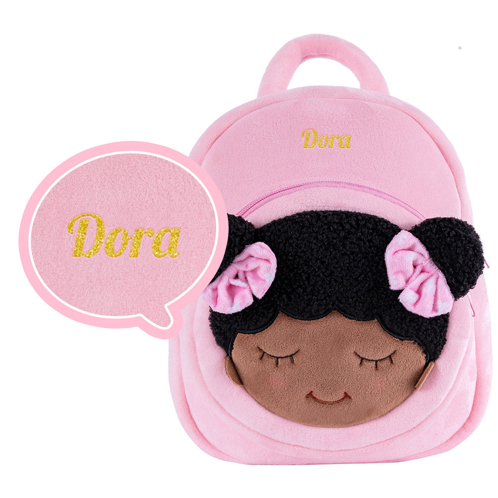 Personalized Plush Girl Doll and Backpack Gift for Kids