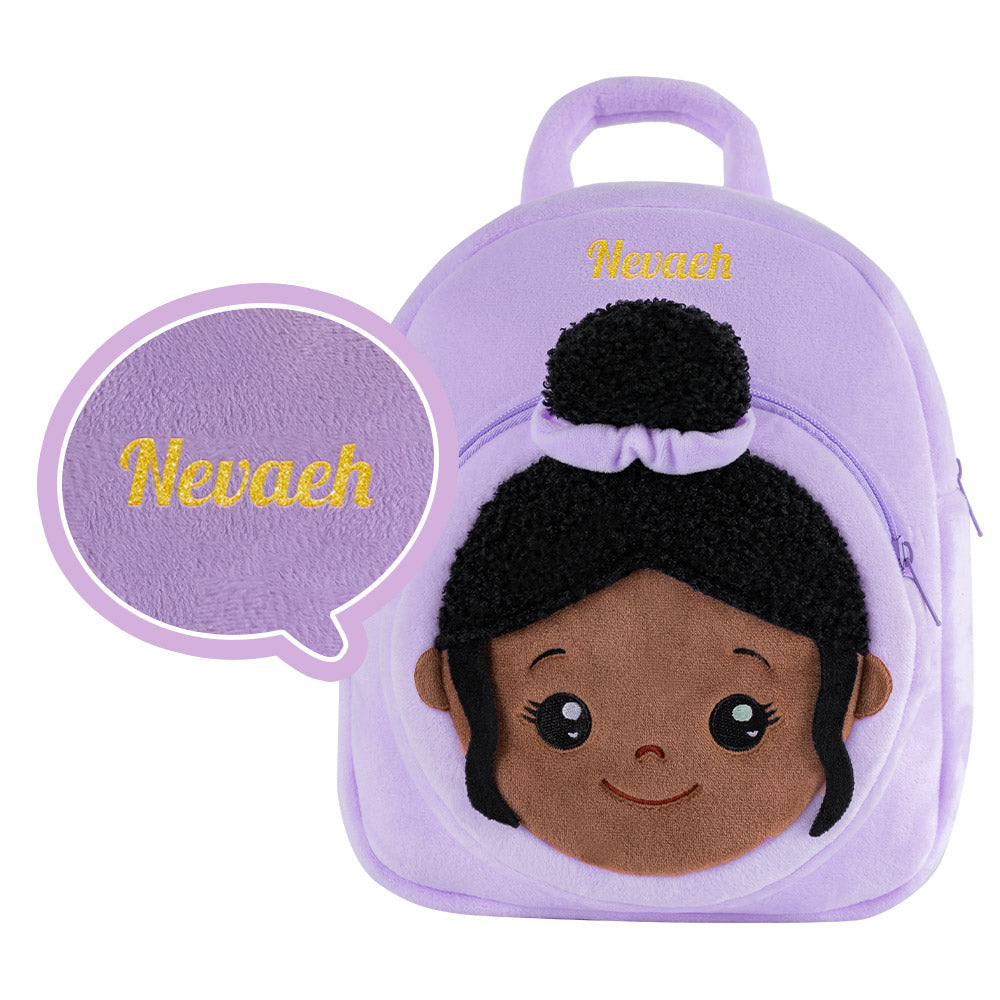 Personalized Plush Girl Doll and Backpack Gift for Kids