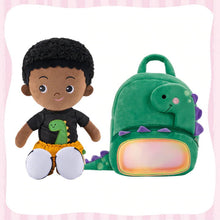 Load image into Gallery viewer, iFrodoll Personalized Animal Green Dinosaur Plush Backpack