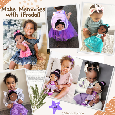 [iFrodoll Nevaeh Series] Personalized Deep Skin Tone Plush Doll Or Backpack